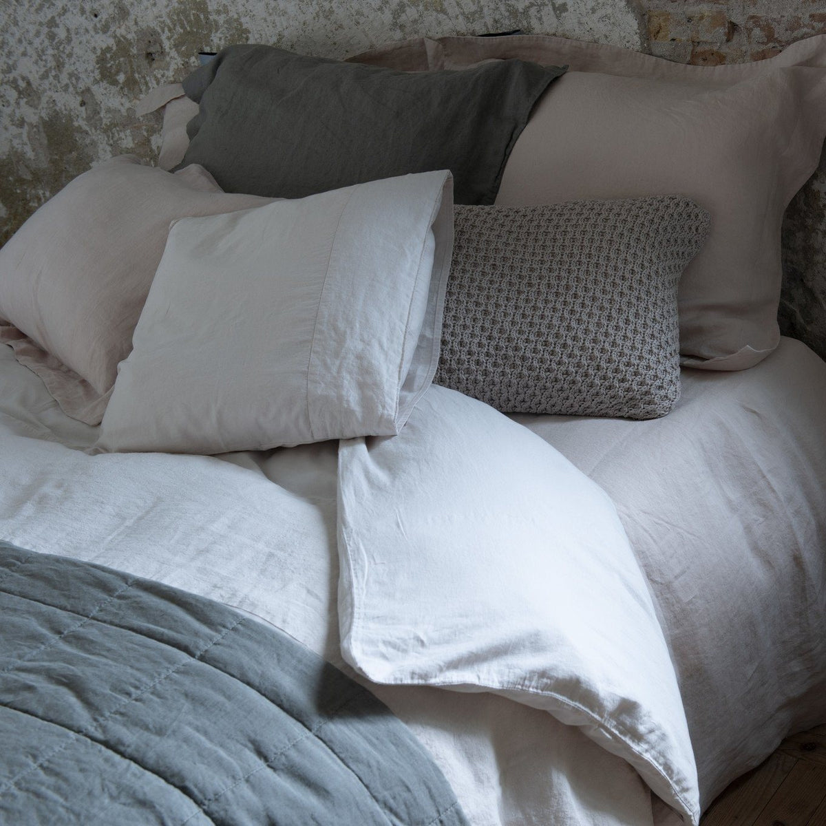LAKEN - Como 100% katoen satijn Wit laken PASSION FOR LINEN