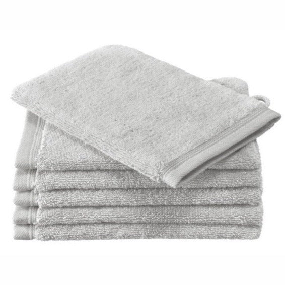 WASHANDJES (6x) - Contessa Zilvergrijs 16 x 21 cm Washandje DE WITTE LIETAER Washandjes 16 x 21/6 Grijs