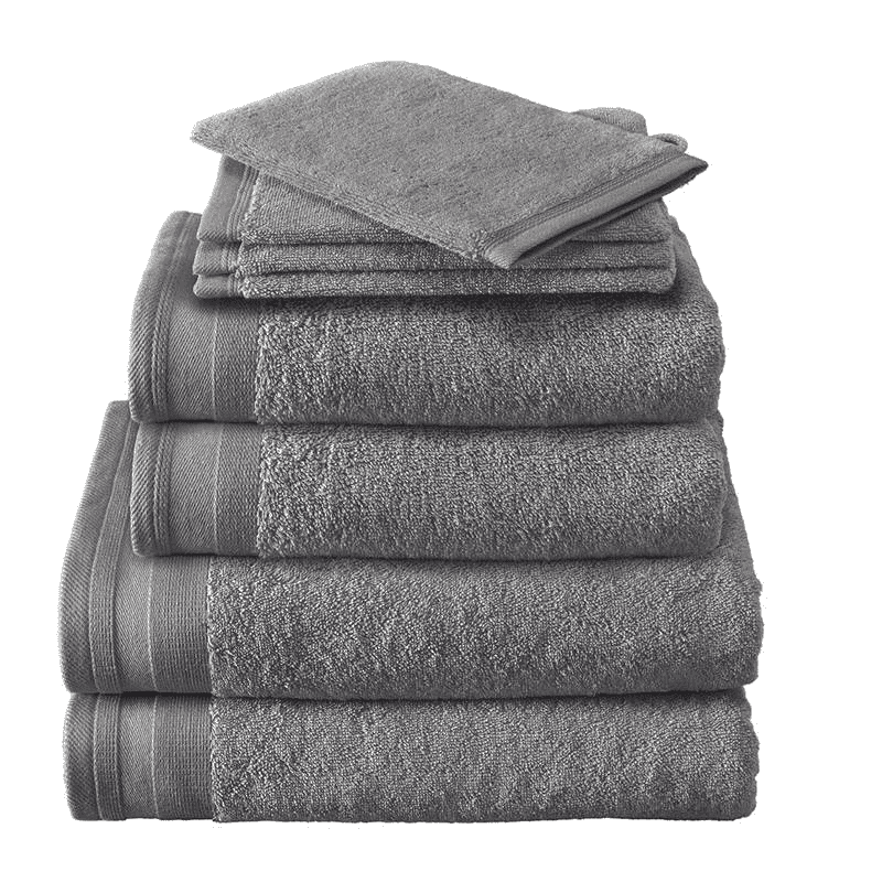 WASHANDJES (6x) - Contessa Steel grey 16 x 21cm Washandje DE WITTE LIETAER