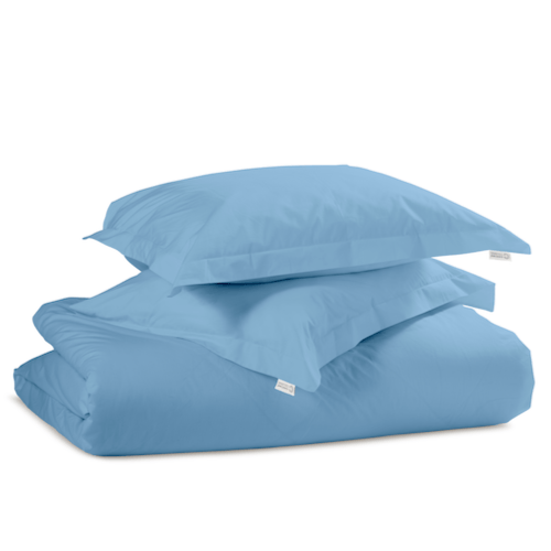 PARKLANE - Egyptisch Katoen dekbedovertrek Blauw Dekbedovertrek CASA DORMI 140 x 200/220 cm + 1 sloop Blauw