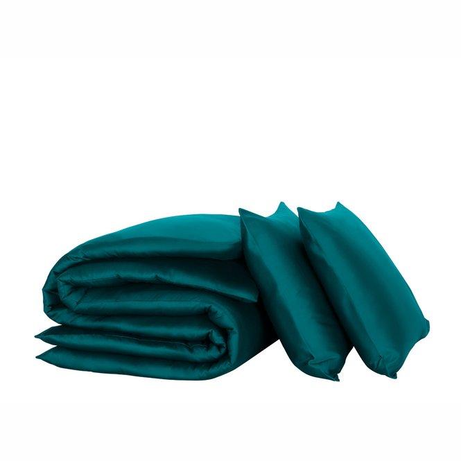 OLIVIA - Katoen Satijn Dekbedovertrek Lake Green Dekbedovertrek DE WITTE LIETAER