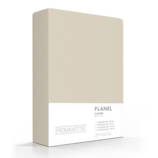 LAKEN - Flanel (170gsm) laken CASA DORMI 150 x 250 cm Zand