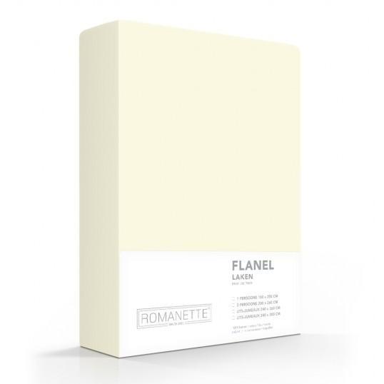 LAKEN - Flanel (170gsm) laken CASA DORMI 150 x 250 cm Ivoor
