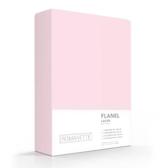 LAKEN - Flanel (170gsm) laken CASA DORMI 150 x 250 cm Roze