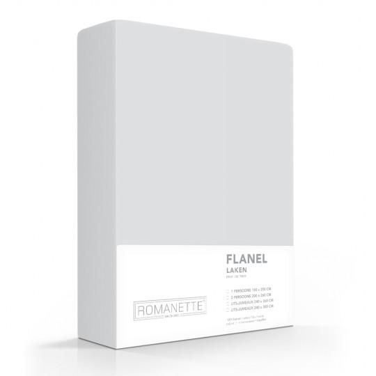 LAKEN - Flanel (170gsm) laken CASA DORMI 150 x 250 cm Zilver