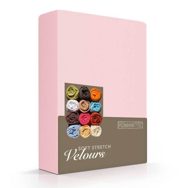 HOESLAKEN Velours - Roze Hoeslaken ROMANETTE