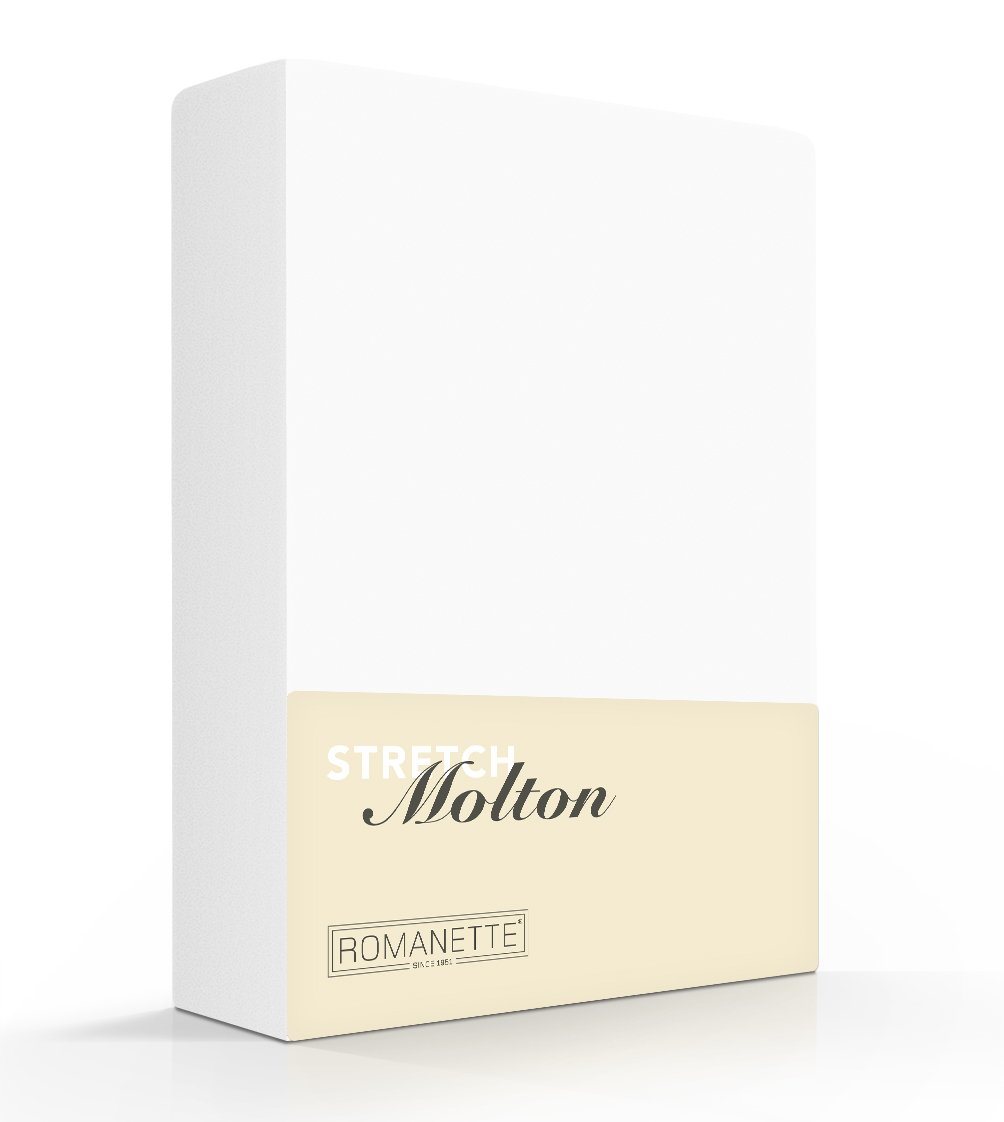 Molton Matrasbeschermer - stretch Molton topper hoeslaken ROMANETTE 1-persoons (80/90/100 x 200/210/220cm) 