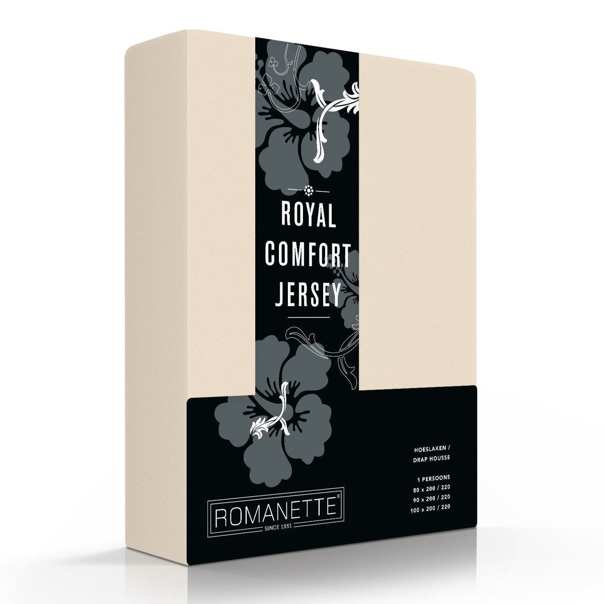 HOESLAKEN - Royal Comfort Jersey Wit 30 cm Hoeslaken ROMANETTE 