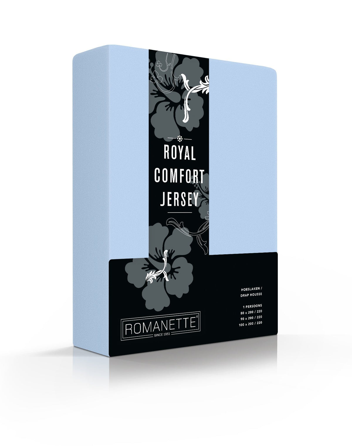 HOESLAKENS Royal Comfort Jersey - 8 kleurvarianten Hoeslaken ROMANETTE 80/90/100 x 200/210/220 blauw
