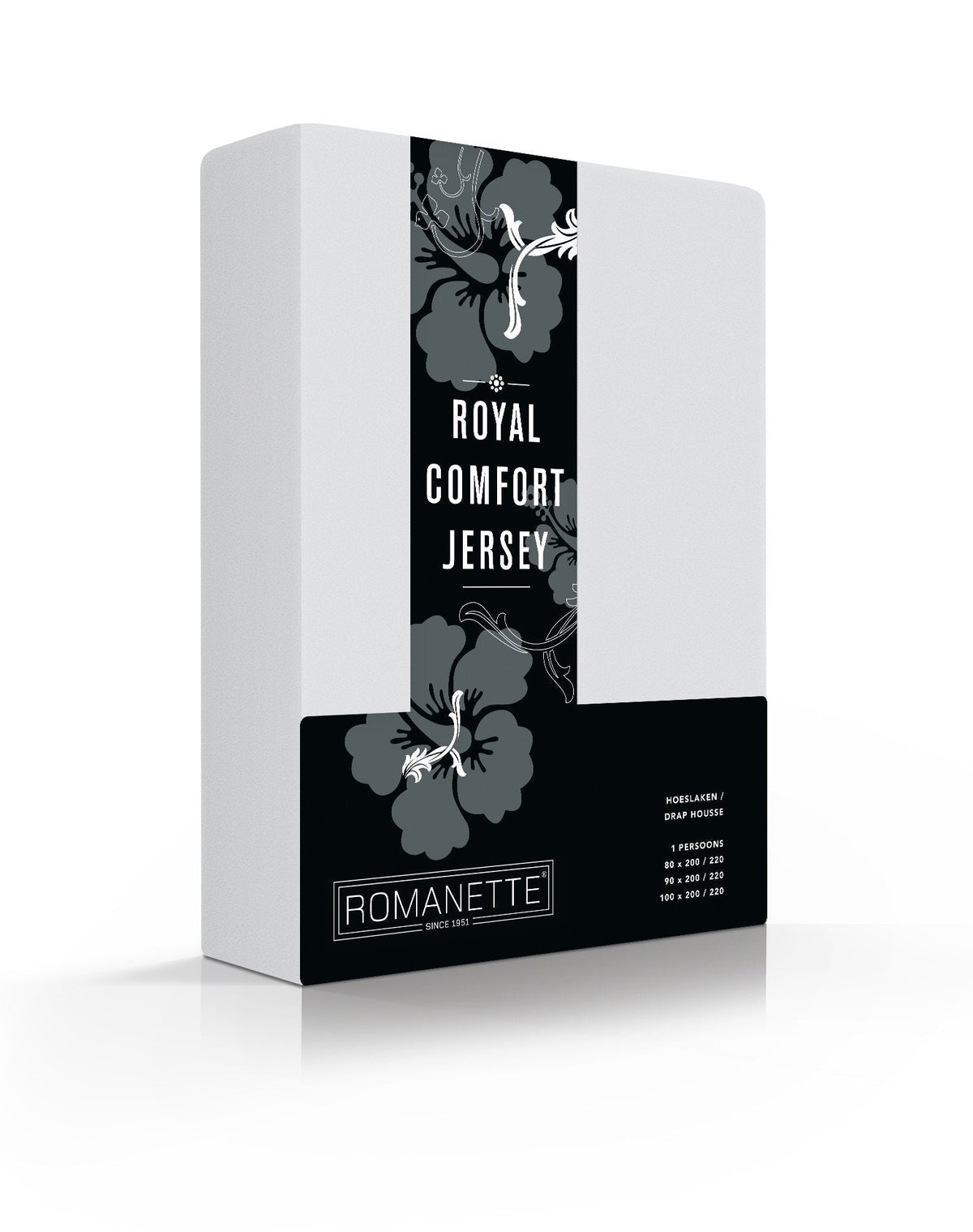 HOESLAKEN - Royal Comfort Jersey Wit 30 cm Hoeslaken ROMANETTE