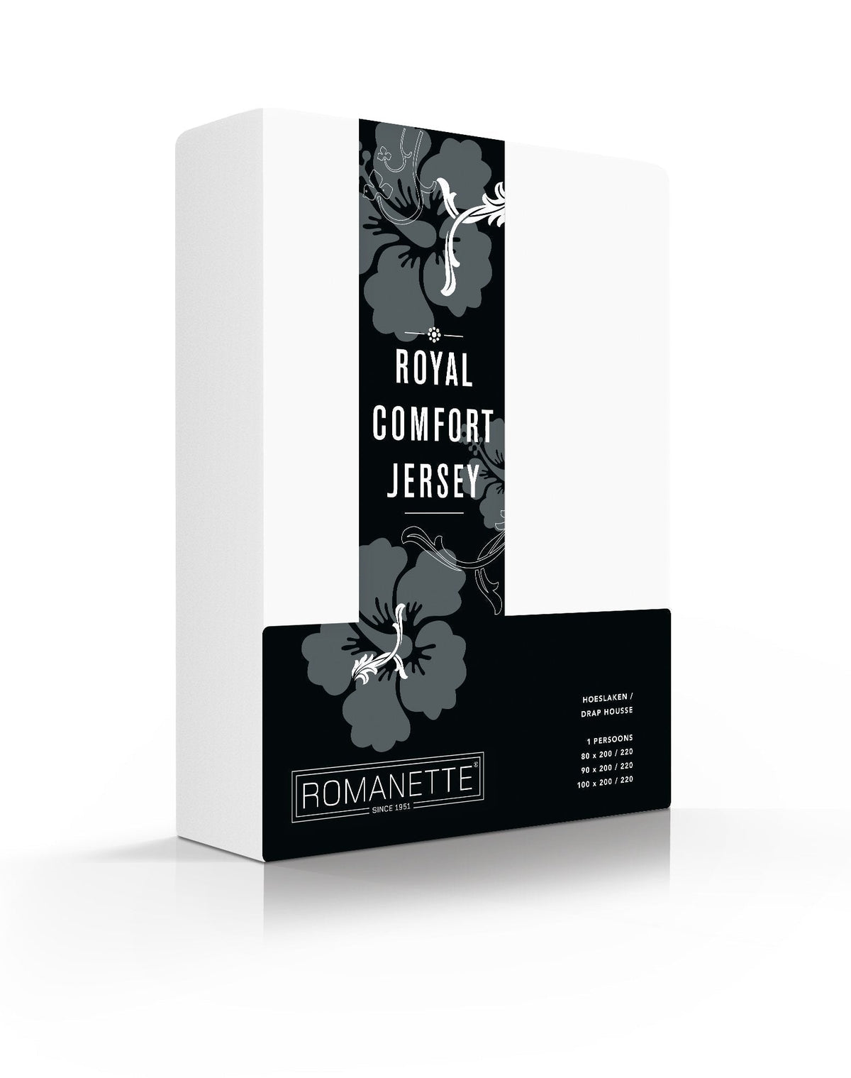 HOESLAKEN - Royal Comfort Jersey Zwart 30 cm Hoeslaken ROMANETTE