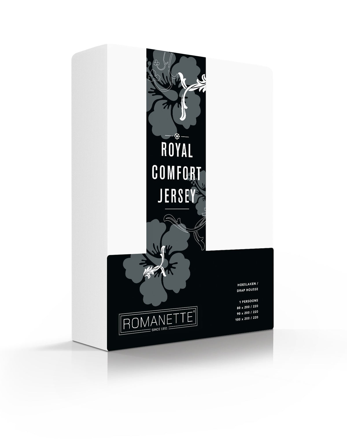 HOESLAKENS Royal Comfort Jersey - 8 kleurvarianten Hoeslaken ROMANETTE 80/90/100 x 200/210/220 wit