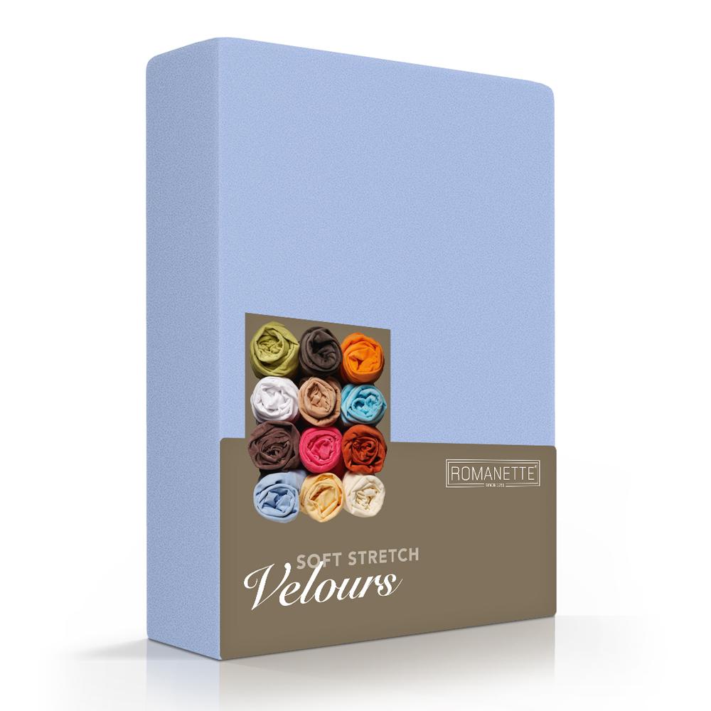 HOESLAKEN Velours - Bleu Hoeslaken ROMANETTE