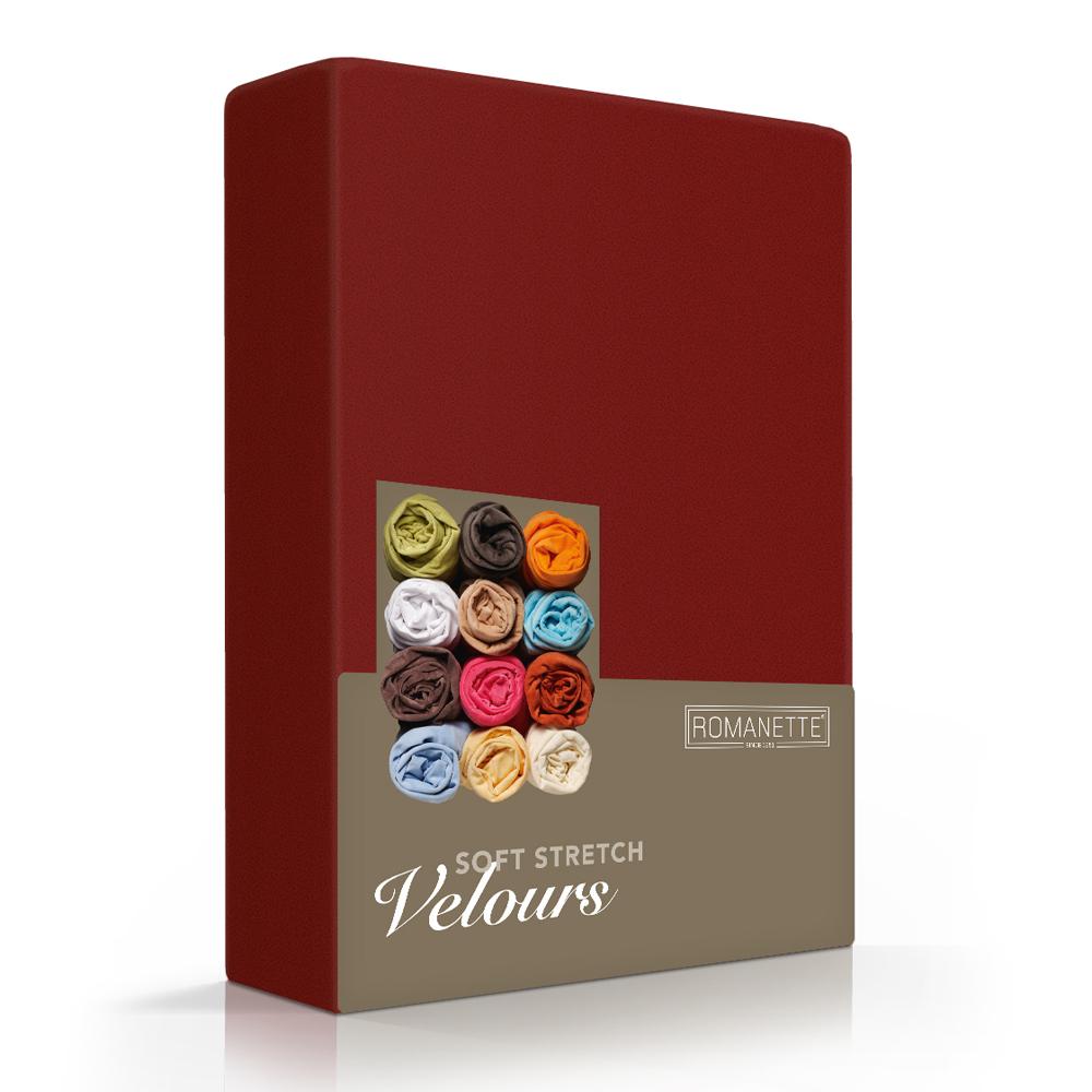 HOESLAKEN Velours - Bordo Hoeslaken ROMANETTE