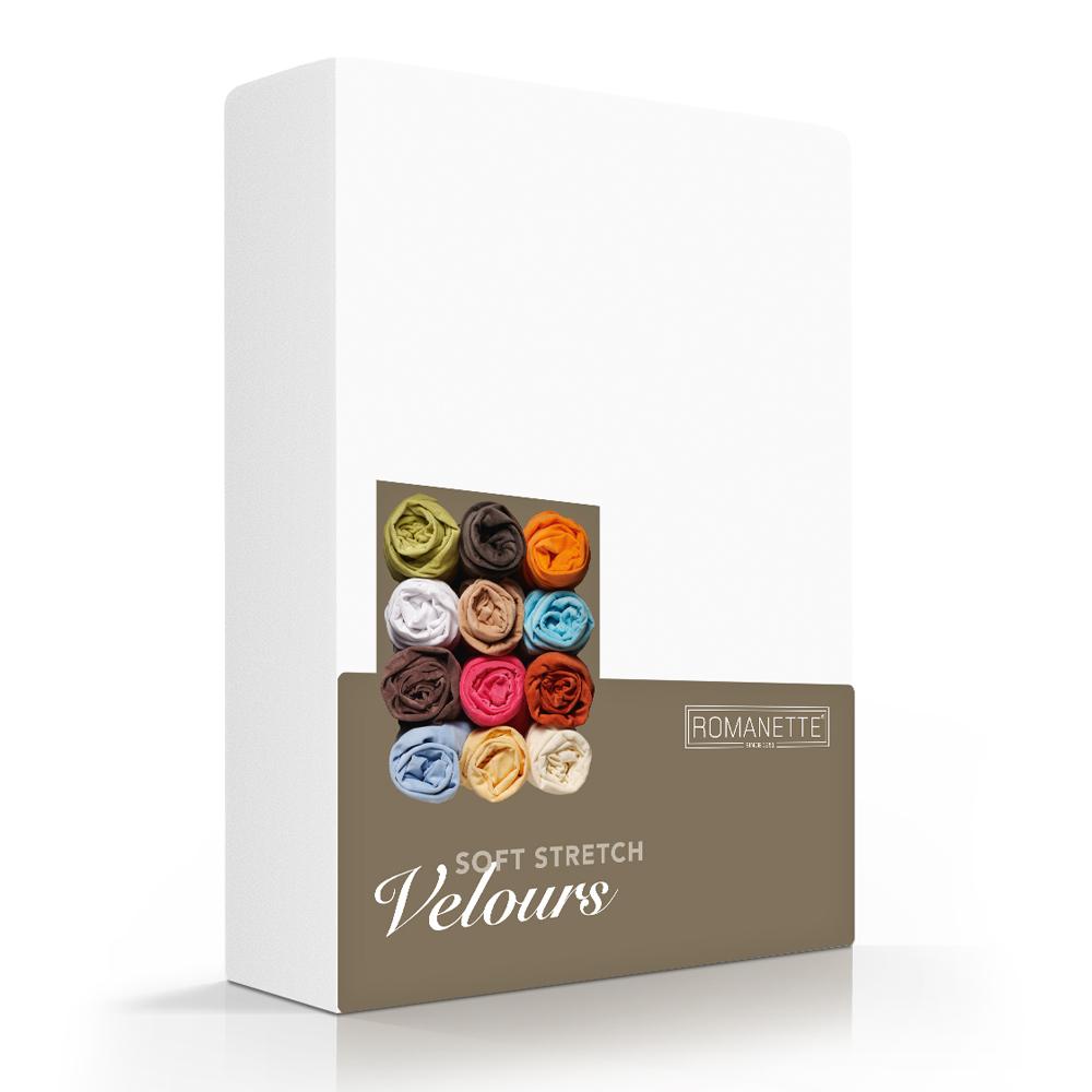 HOESLAKEN Velours - Wit Hoeslaken ROMANETTE