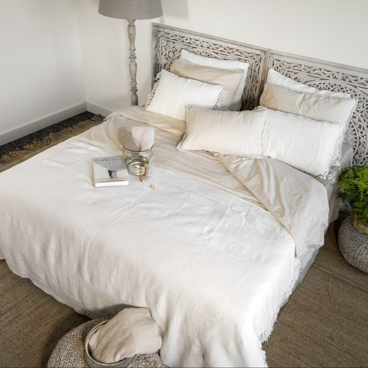 IBIZA - Katoen Percal dekbedovertrek Powder Dekbedovertrek met sierrand HOUSE IN STYLE