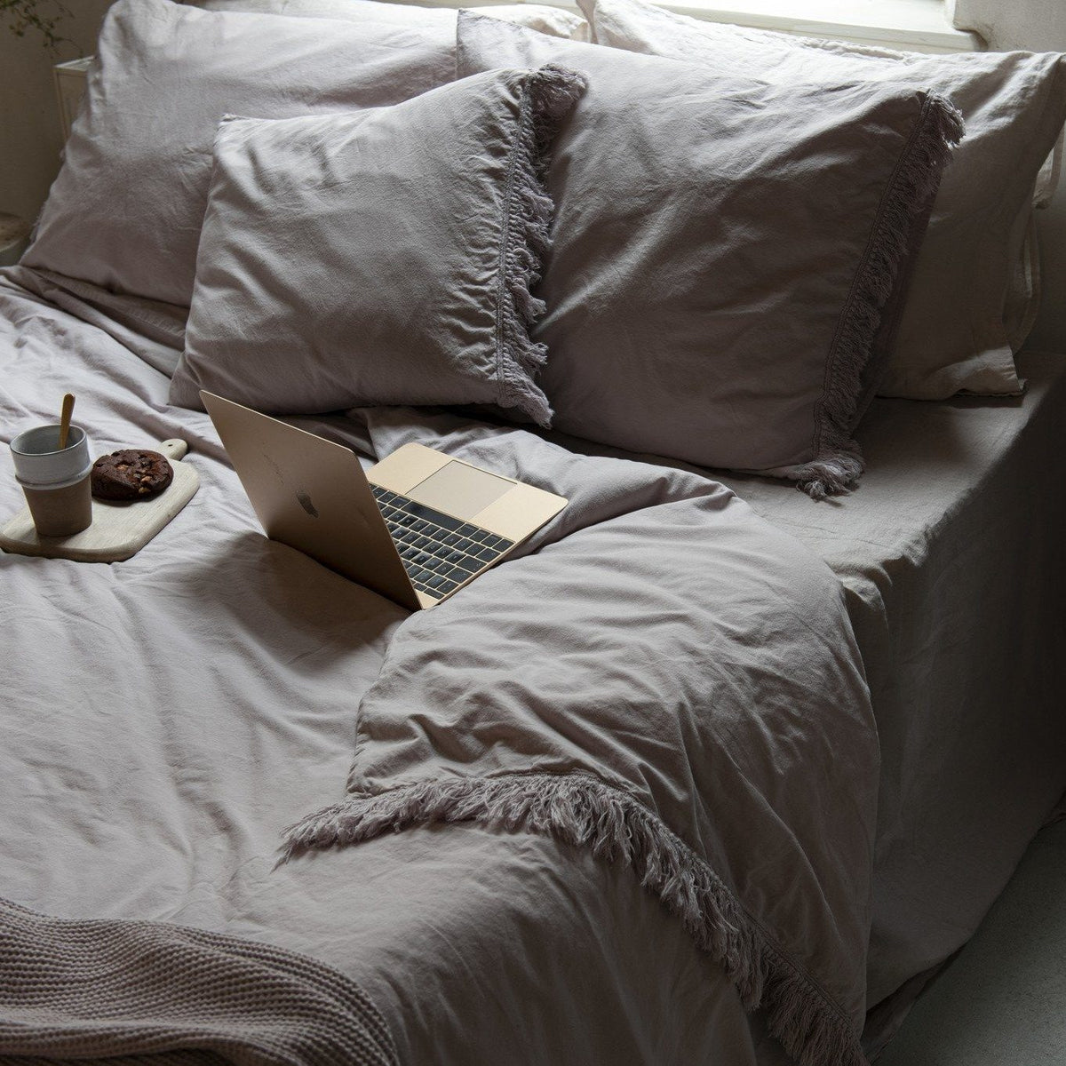 KUSSENSLOOP - Coco Katoen Percal (220TC) Kussensloop HOUSE IN STYLE 40x80 cm Greige