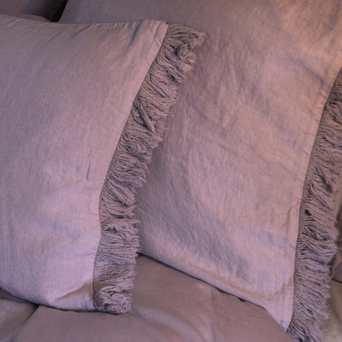 LOULOU - Linnen en katoen satijn dekbedovertrek Dekbedovertrek PASSION FOR LINEN