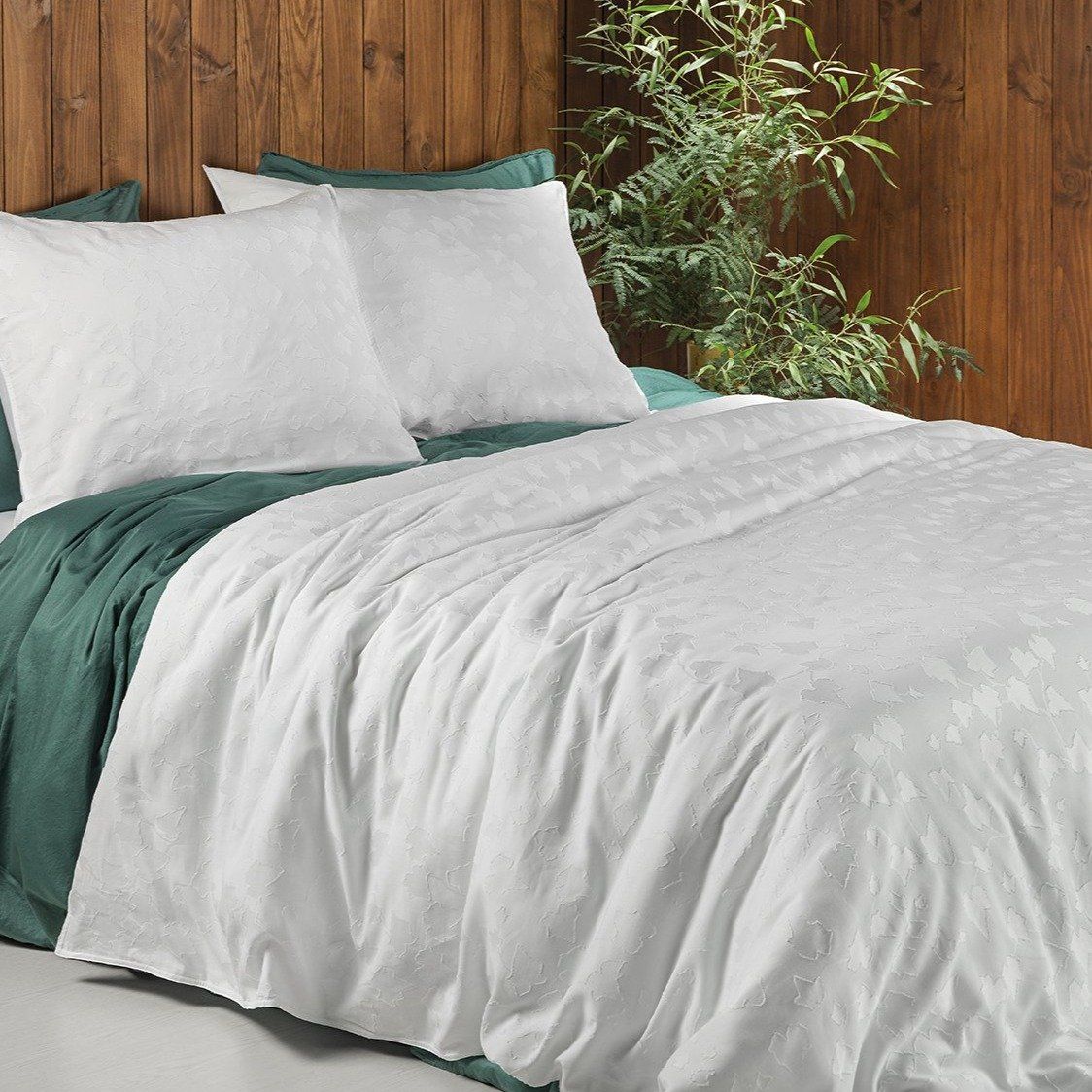 MACON - Katoen-Satijn (400TC) Dekbedovertrek Wit Dekbedovertrek DOMMELIN 140 x 200/220cm (+1 sloop) Wit