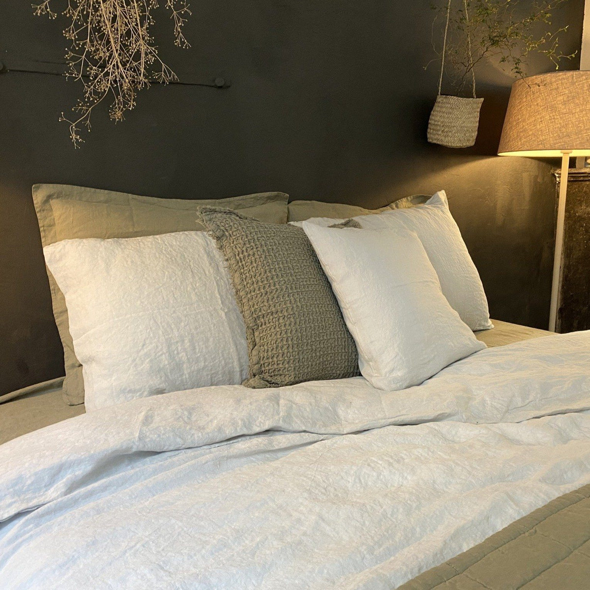 MAXIME - Linnen (186gsm) Dekbedovertrek Dekbedovertrek PASSION FOR LINEN Set 140x220 + kussensloop Wit