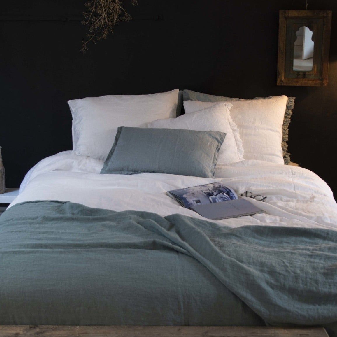 KUSSENSLOOP - Maxime Linnen Donker Grijs Kussensloop PASSION FOR LINEN