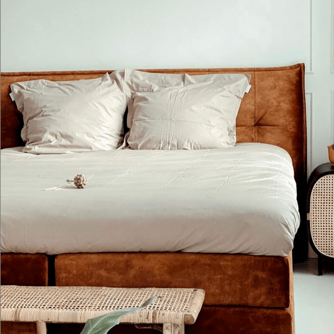 PARKLANE - Egyptisch Katoen dekbedovertrek Zand Dekbedovertrek CASA DORMI 140 x 200/220 cm + 1 sloop zand