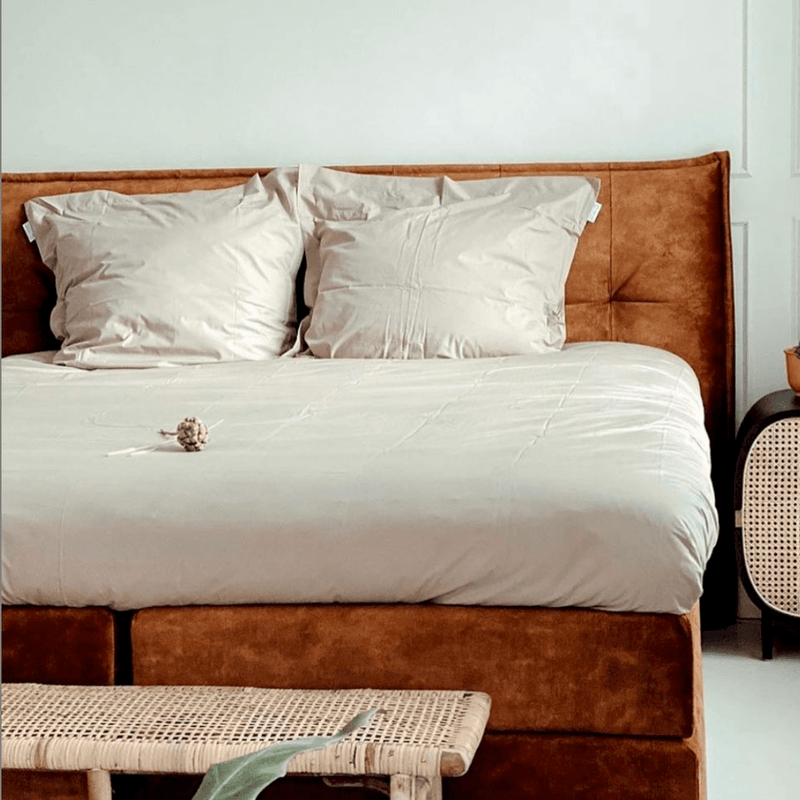 PARKLANE - Egyptisch Katoen dekbedovertrek Zand Dekbedovertrek CASA DORMI 140 x 200/220 cm + 1 sloop zand
