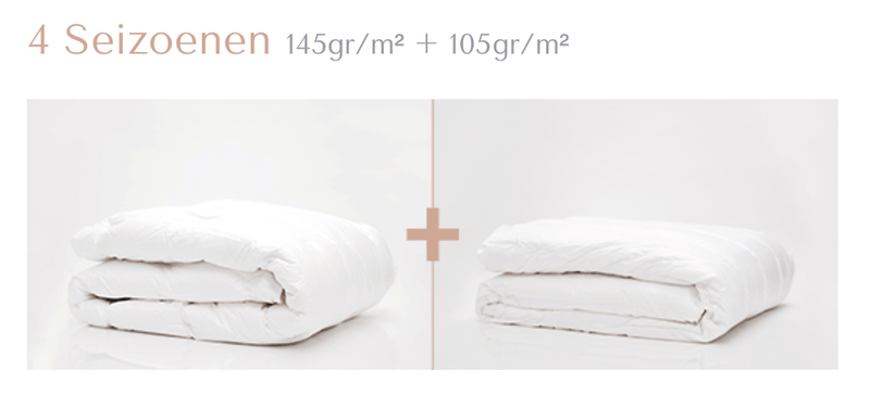 DEKBED - Brons - 4 Seizoenen - Grijze ganzendons Dekbed C'EST DUVET