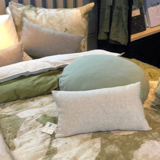 SIERKUSSENHOES - Rond Izakaya Tencel 55cm Groen sierkussenvulling KAYORI