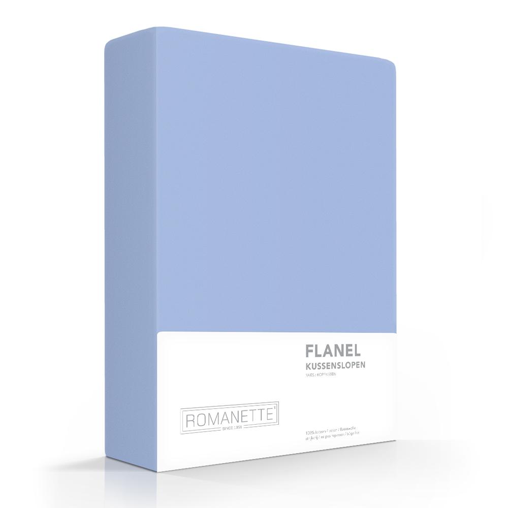 KUSSENSLOOP Flanel - Bleu Kussensloop CASA DORMI 60 x 70 cm 