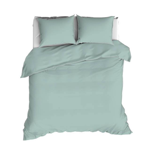 VISCONTI - Dekbedovertrek Flanel Mineraalgroen Dekbedovertrek ROMANETTE