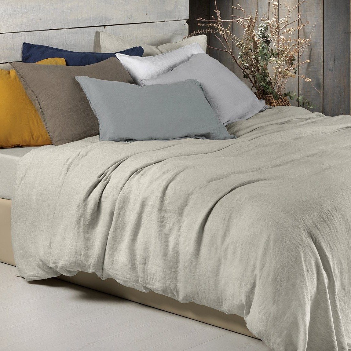 TOUGH - 100% Linnen Dekbedovertrek Ambergeel Dekbedovertrek DOMMELIN