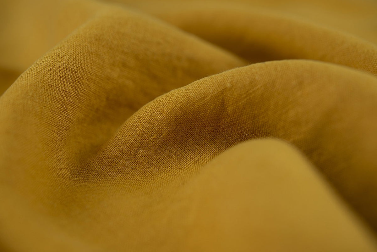 TOUGH - 100% Linnen Dekbedovertrek Ambergeel Dekbedovertrek DOMMELIN