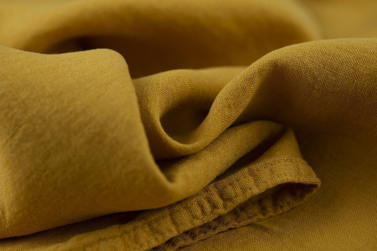 TOUGH - 100% Linnen Dekbedovertrek Ambergeel Dekbedovertrek DOMMELIN