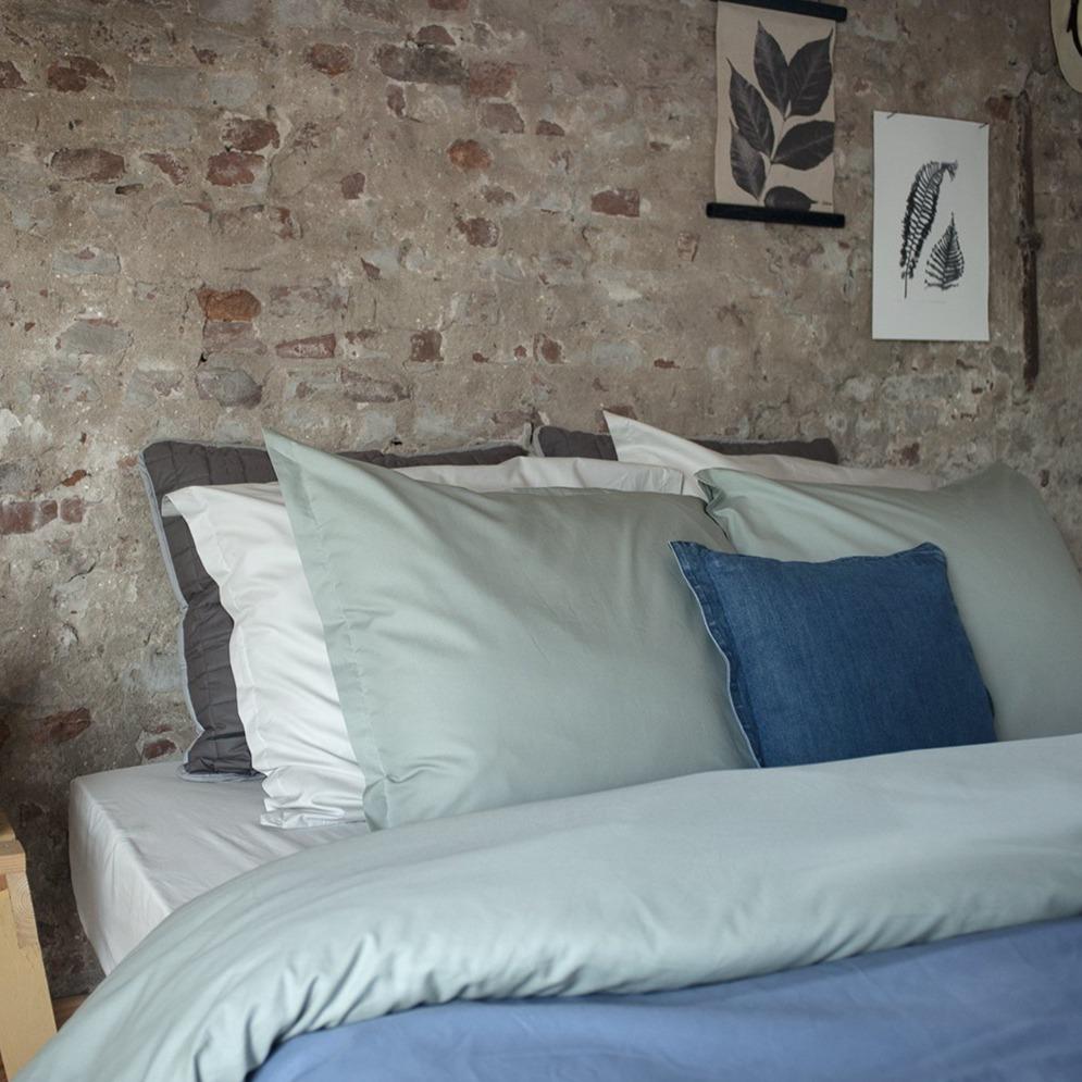 DOMMELIN - Katoen Percal 400TC Dekbedovertrek Lichtgroen Dekbedovertrek DOMMELIN