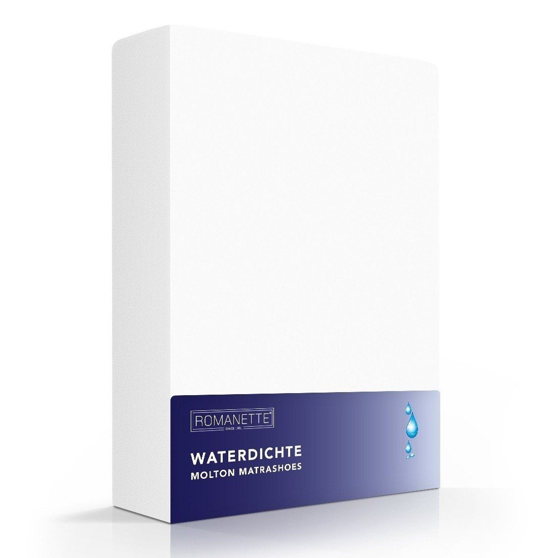 Molton Matrasbechermer - PU Waterbestendig Hoeslaken ROMANETTE 160 x 200 cm