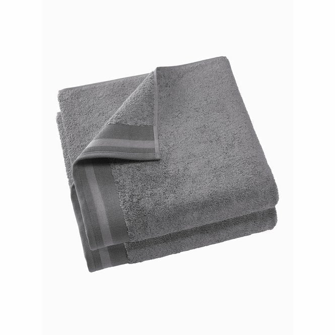 WASHANDJES (6x) - Contessa Steel grey 16 x 21cm Washandje DE WITTE LIETAER Douchelaken 70 x 140cm/2 Antraciet