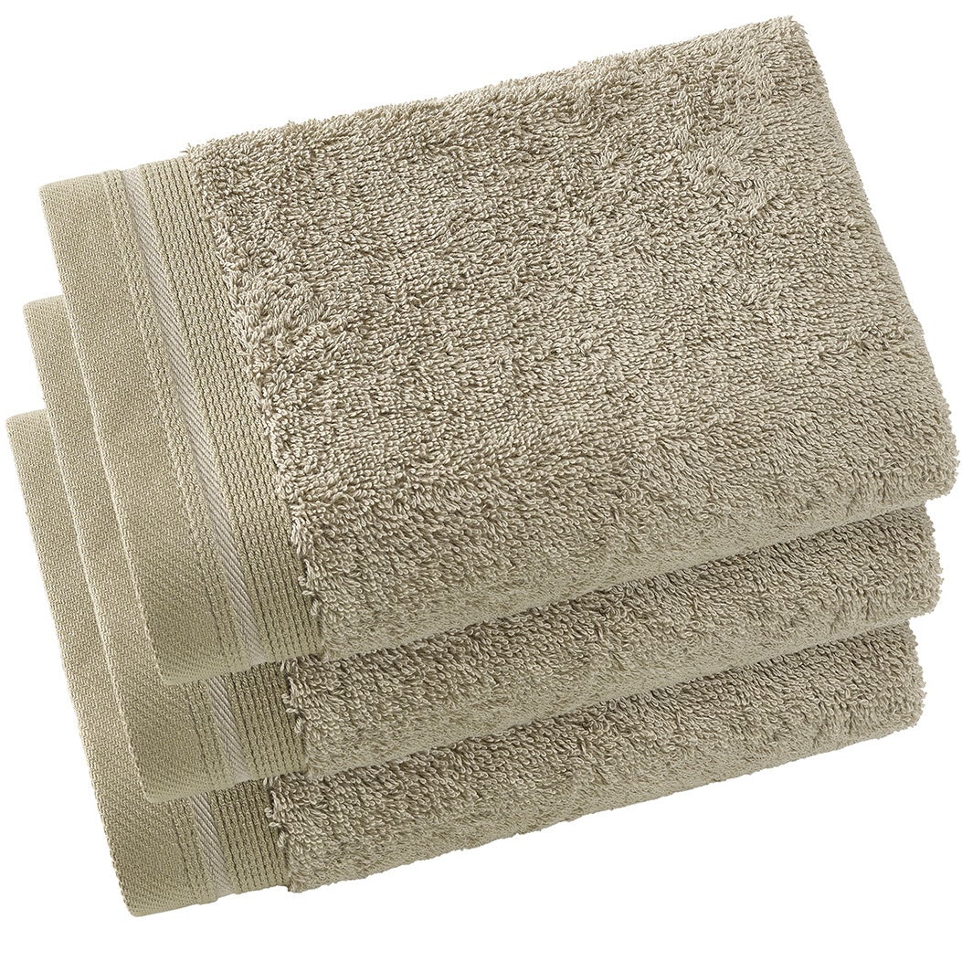 WASHANDJES (6x) - Contessa Taupe 16 x 21cm Washandje DE WITTE LIETAER