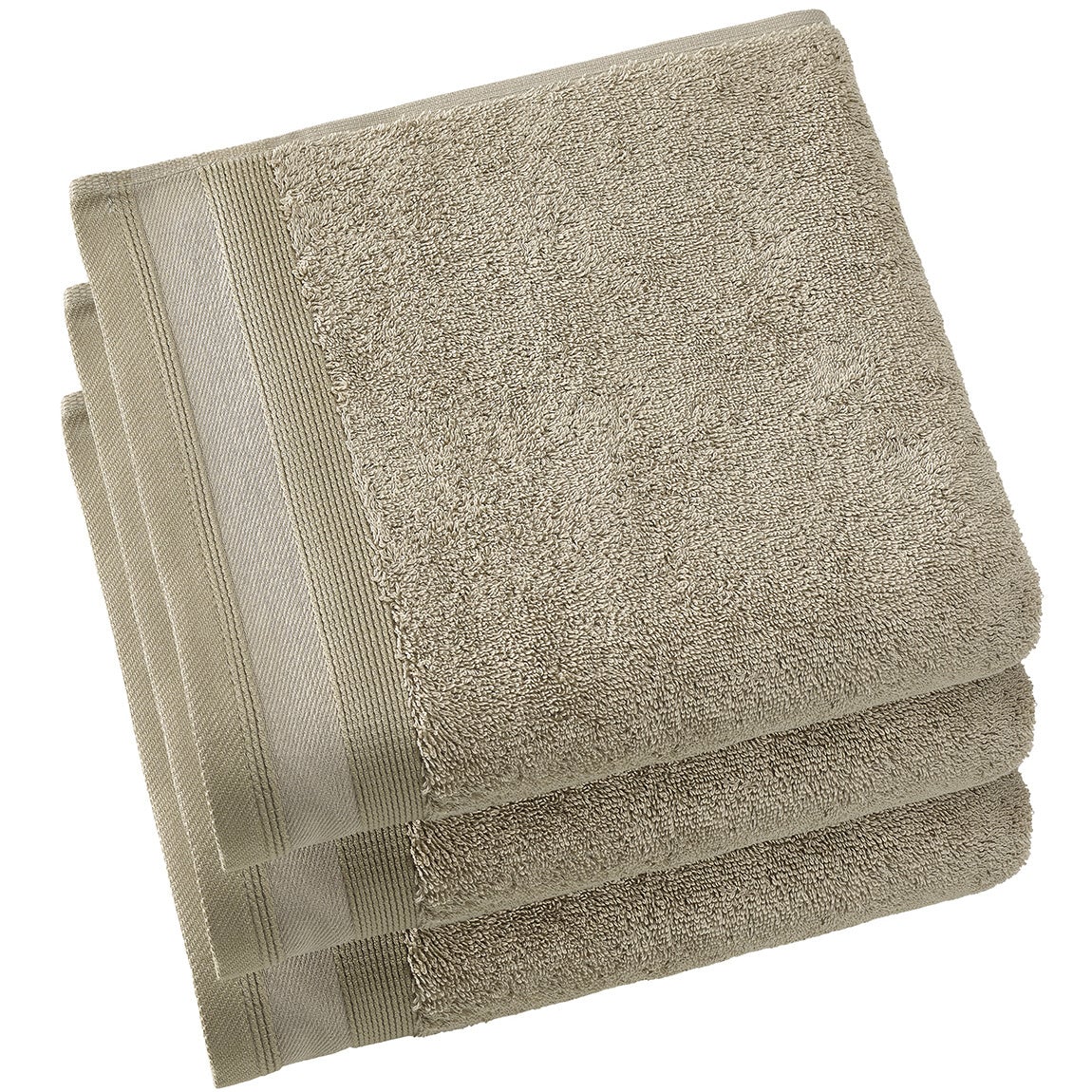 WASHANDJES (6x) - Contessa Taupe 16 x 21cm Washandje DE WITTE LIETAER