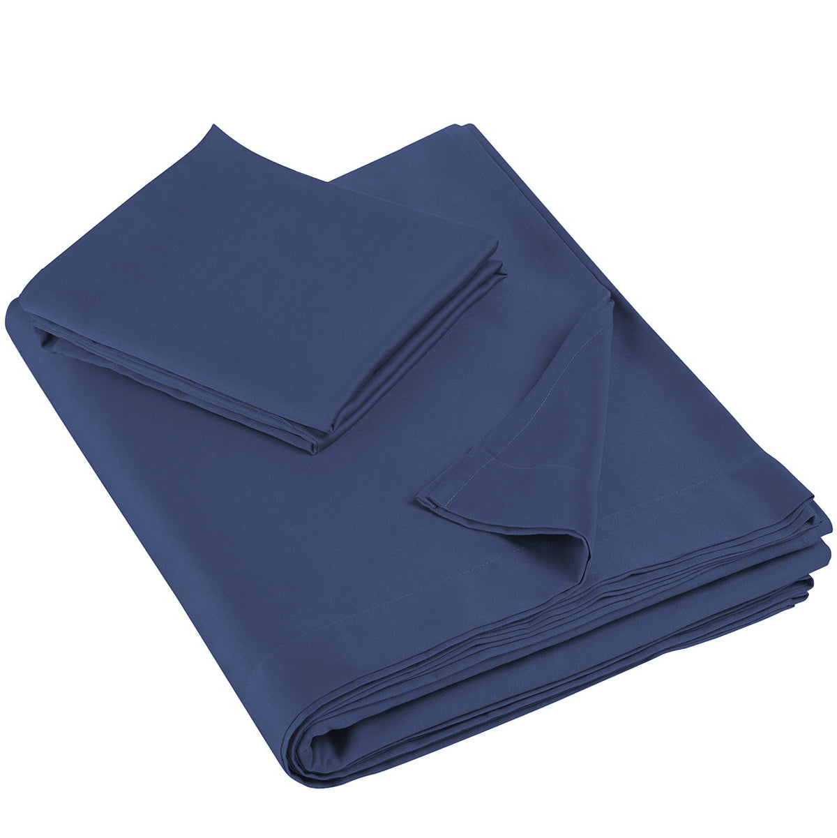 Lakenset Olivia Katoen Satijn 250TC Indigo Blauw