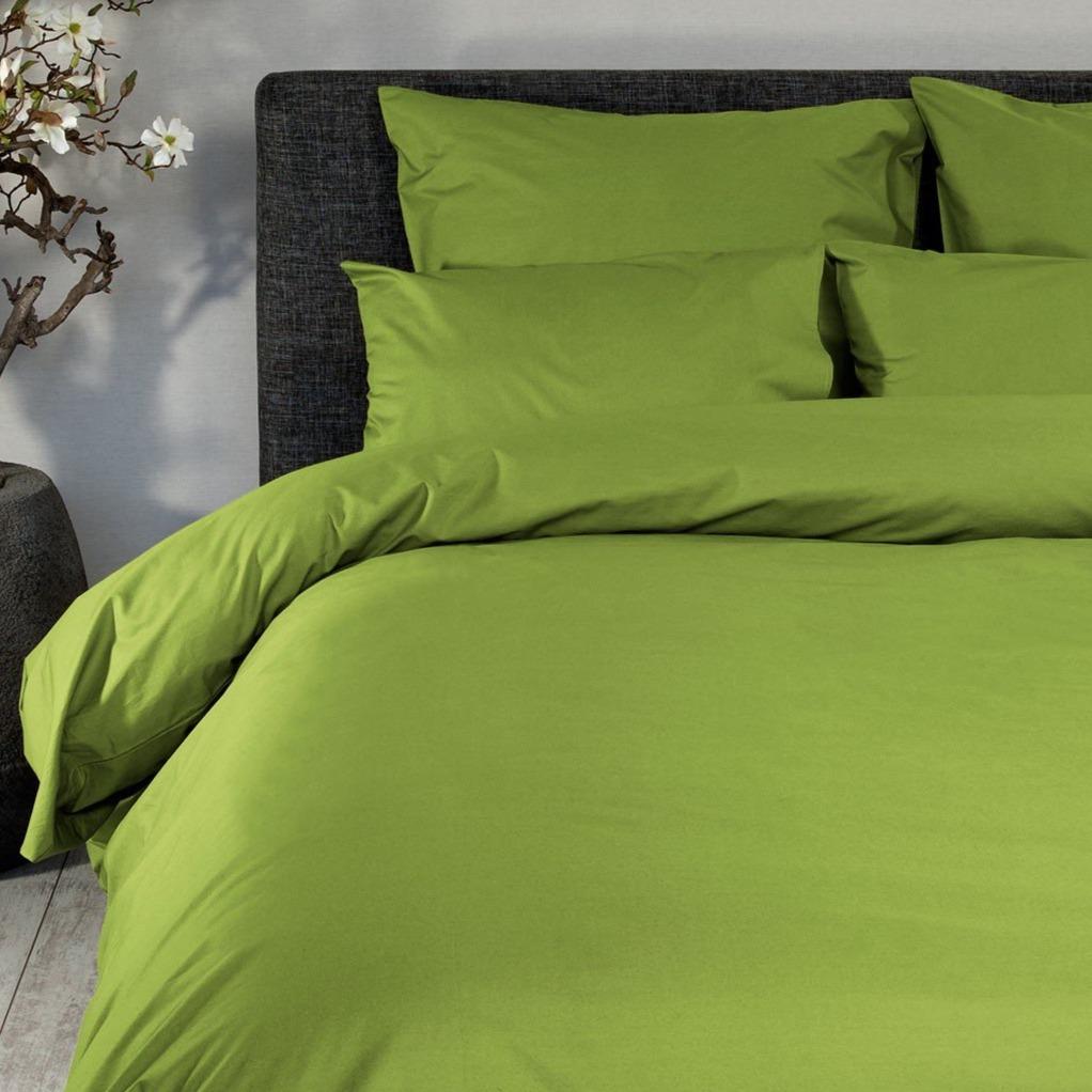 DOMMELIN - Katoen Percal 200TC Dekbedovertrek Groen Dekbedovertrek DOMMELIN 140 x 200/220cm (+1 sloop) Groen-586