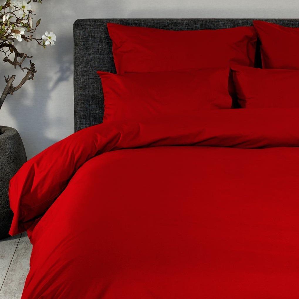 DOMMELIN - Katoen Percal 200TC Dekbedovertrek Terracotta Dekbedovertrek DOMMELIN 140 x 200/220cm (+1 sloop) Terracotta-577