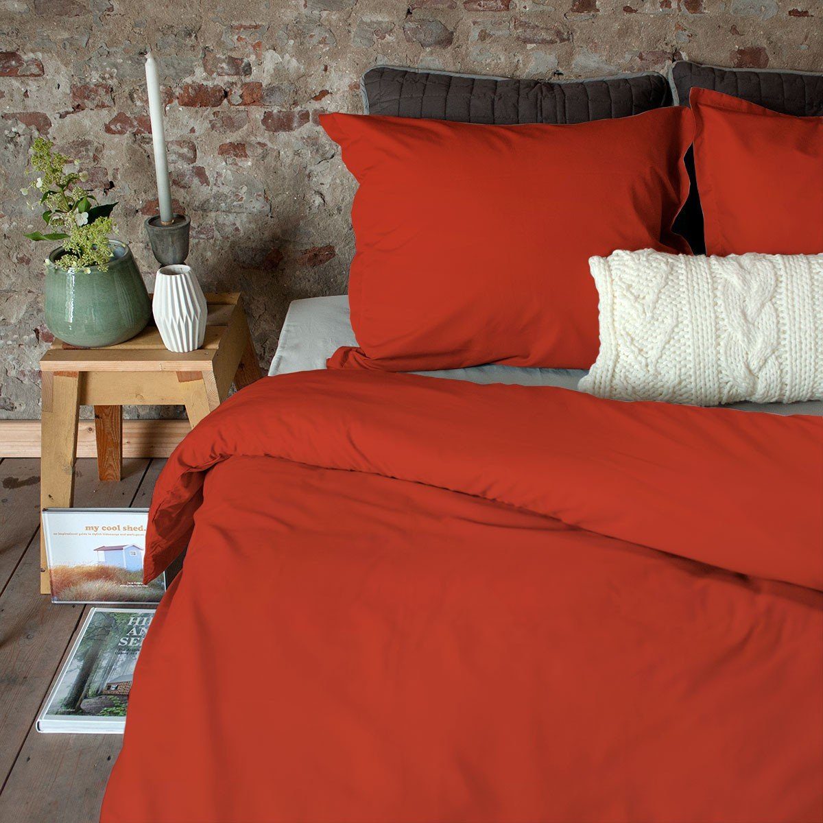 DOMMELIN - Katoen Percal 400TC Dekbedovertrek Koraal Dekbedovertrek DOMMELIN 140 x 200/220cm (+1 sloop) Koraal-627