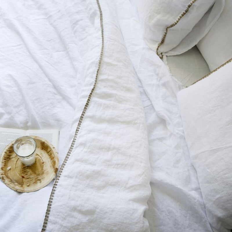 KUSSENSLOOP - Felice linnen en katoensatijn kussensloop PASSION FOR LINEN