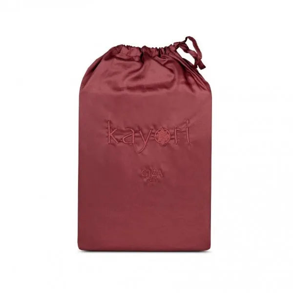 SPLIT-TOPPER Hoeslaken - Giza Egyptisch katoen satijn Rood 15 cm