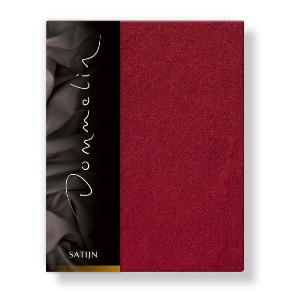 Hoeslaken Katoen Satijn 300TC 30cm Cherry Red