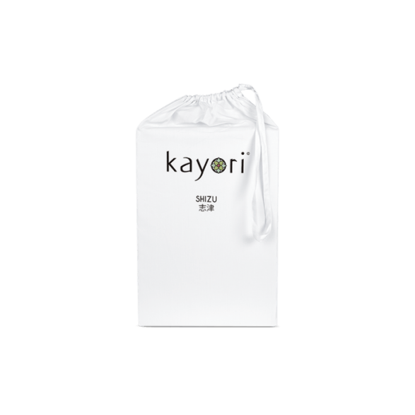 HOESLAKEN - Shizu Stretch Jersey hoeslaken KAYORI 90/100 x 200/220 cm wit 