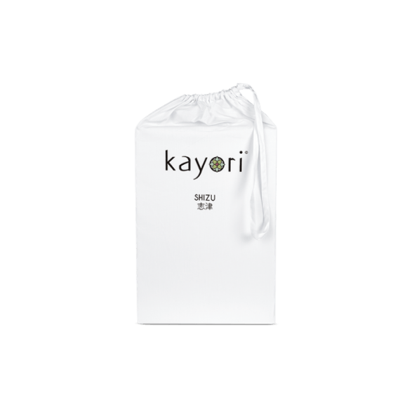 HOESLAKEN - Shizu Stretch Jersey hoeslaken KAYORI 90/100 x 200/220 cm wit
