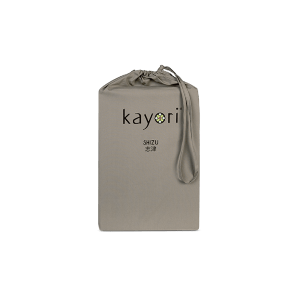 TOPPER Hoeslaken - Shizu Katoen Percal (12cm) Taupe topper hoeslaken KAYORI