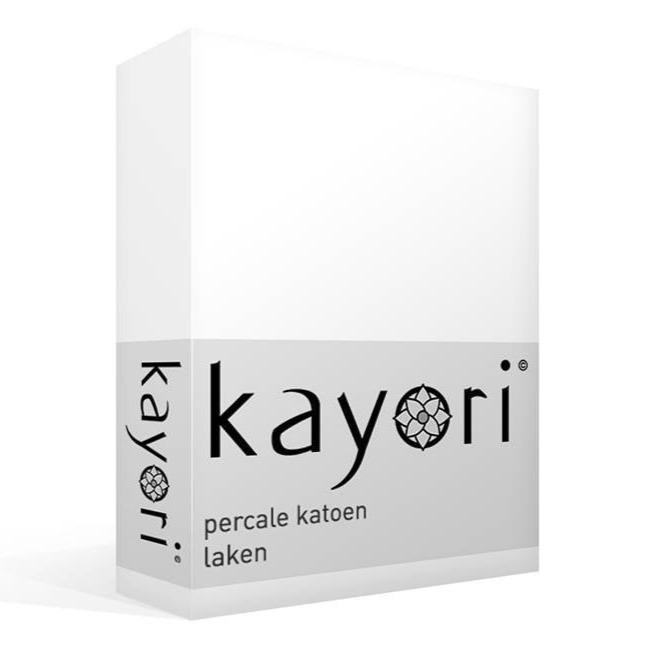 LAKEN - Shizu Bio Katoen Percal Wit laken KAYORI 160 cm x 260 cm wit